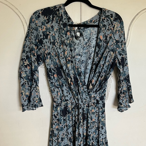 Free People | Blue Floral Romper - Picture 4 of 6